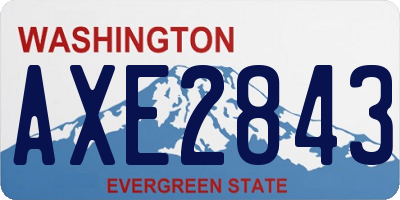 WA license plate AXE2843