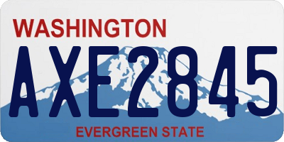 WA license plate AXE2845