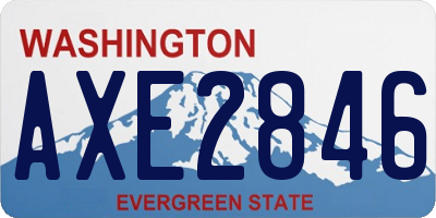 WA license plate AXE2846