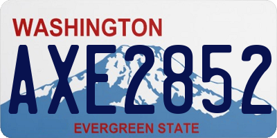WA license plate AXE2852