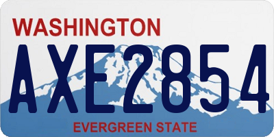 WA license plate AXE2854