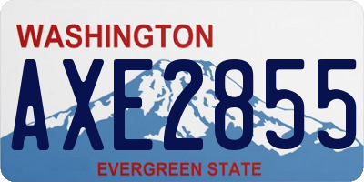 WA license plate AXE2855