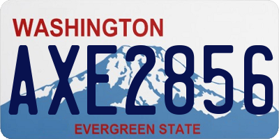 WA license plate AXE2856