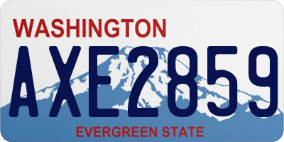 WA license plate AXE2859