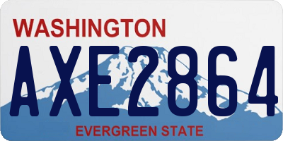 WA license plate AXE2864