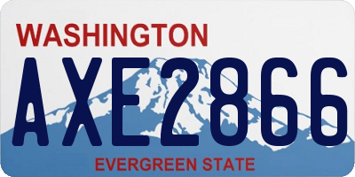 WA license plate AXE2866