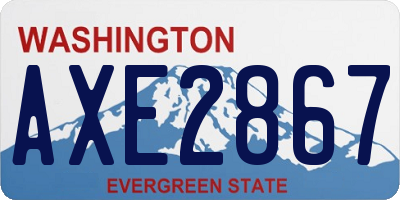 WA license plate AXE2867