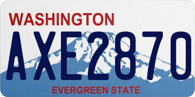 WA license plate AXE2870
