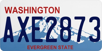 WA license plate AXE2873