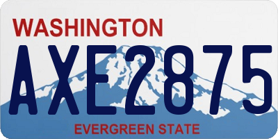 WA license plate AXE2875
