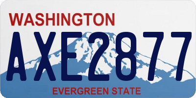 WA license plate AXE2877