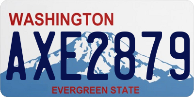 WA license plate AXE2879