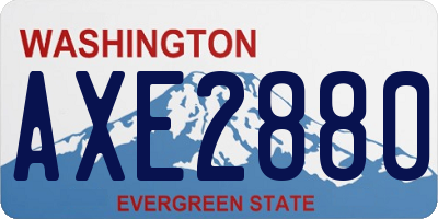 WA license plate AXE2880