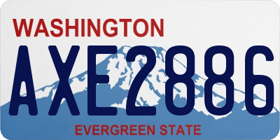 WA license plate AXE2886
