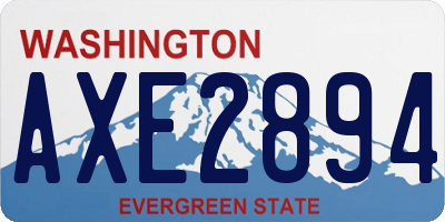 WA license plate AXE2894