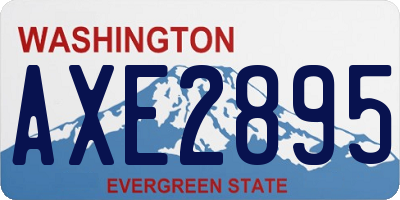 WA license plate AXE2895