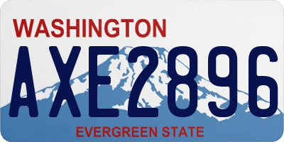 WA license plate AXE2896