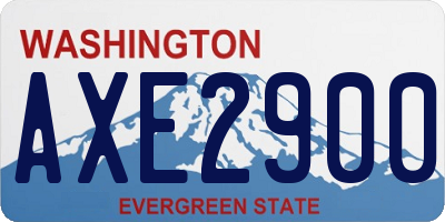WA license plate AXE2900
