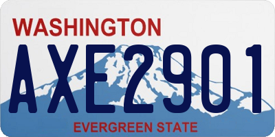 WA license plate AXE2901