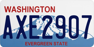 WA license plate AXE2907