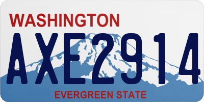 WA license plate AXE2914