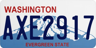 WA license plate AXE2917