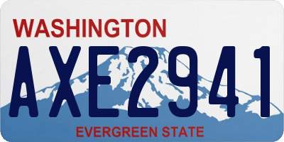 WA license plate AXE2941