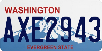 WA license plate AXE2943