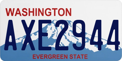 WA license plate AXE2944