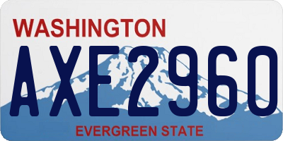 WA license plate AXE2960