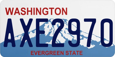 WA license plate AXE2970
