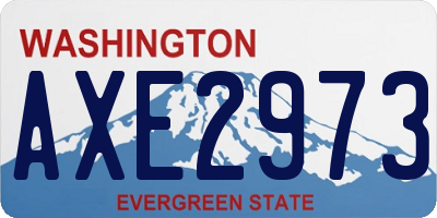 WA license plate AXE2973