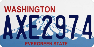 WA license plate AXE2974