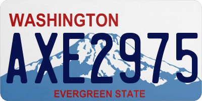WA license plate AXE2975