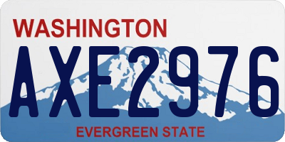 WA license plate AXE2976