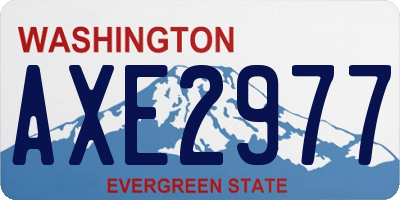 WA license plate AXE2977