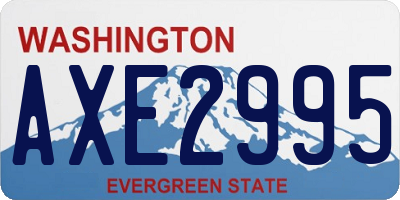 WA license plate AXE2995