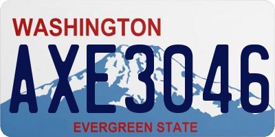 WA license plate AXE3046