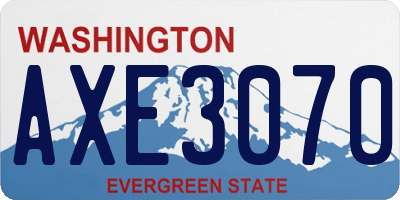 WA license plate AXE3070