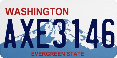 WA license plate AXE3146