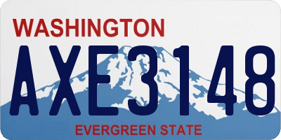 WA license plate AXE3148