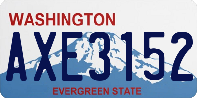 WA license plate AXE3152