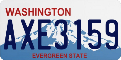 WA license plate AXE3159
