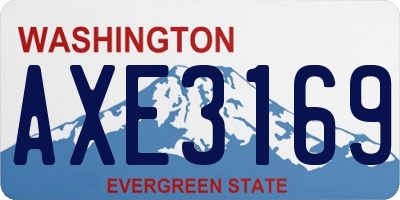 WA license plate AXE3169