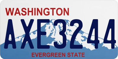 WA license plate AXE3244