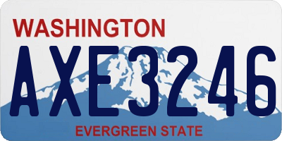 WA license plate AXE3246