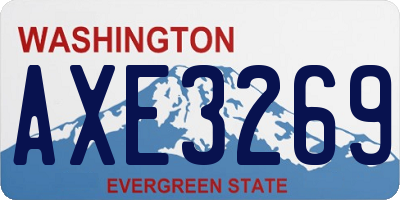 WA license plate AXE3269