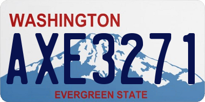 WA license plate AXE3271
