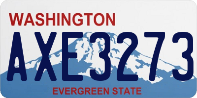WA license plate AXE3273