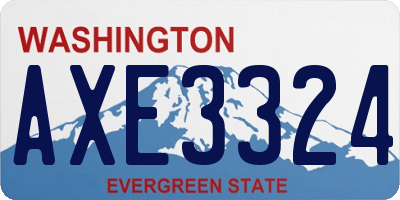WA license plate AXE3324